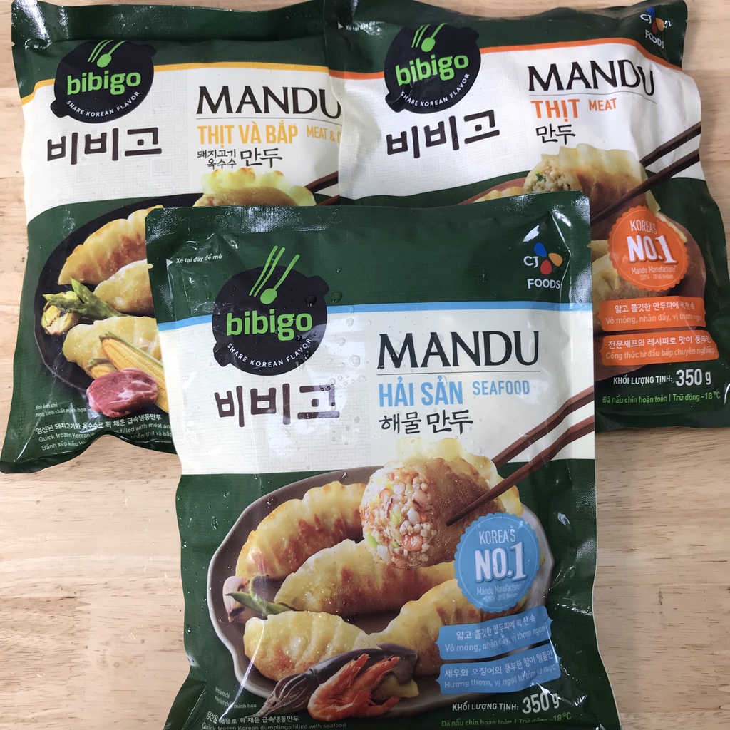 Combo 3 gói Mandu Bibigo Hàn Quốc