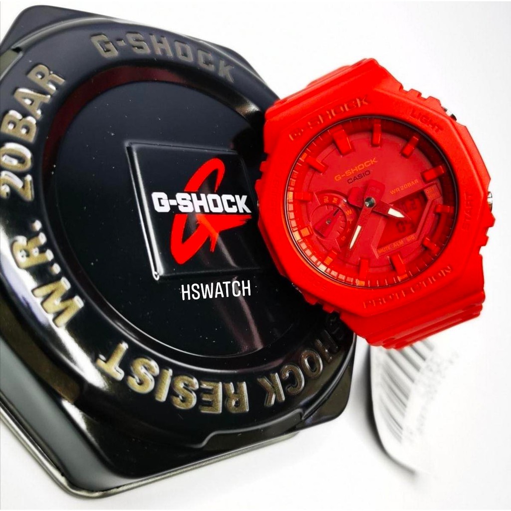 Đồng hồ nam nữ G-Shock Casio GA-2100-4ADR chính hãng - Bảo hành 5 năm, Thay pin miễn phí trọn đời máy