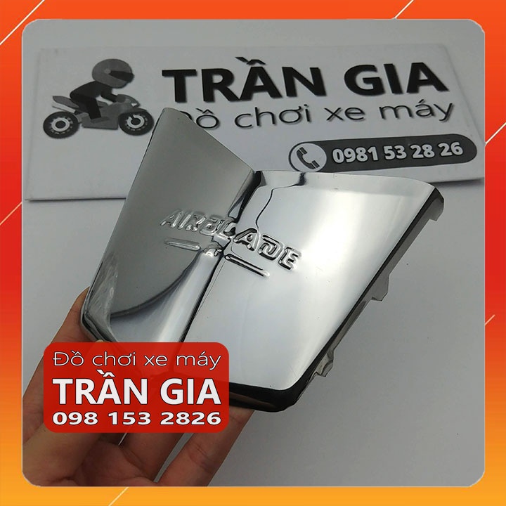 Chỉ mũi dè trước sau xe AB airblade 2011-2012 inox ốp mỏ dè air blade đầu bò - phụ kiện trang trí đồ kiểng