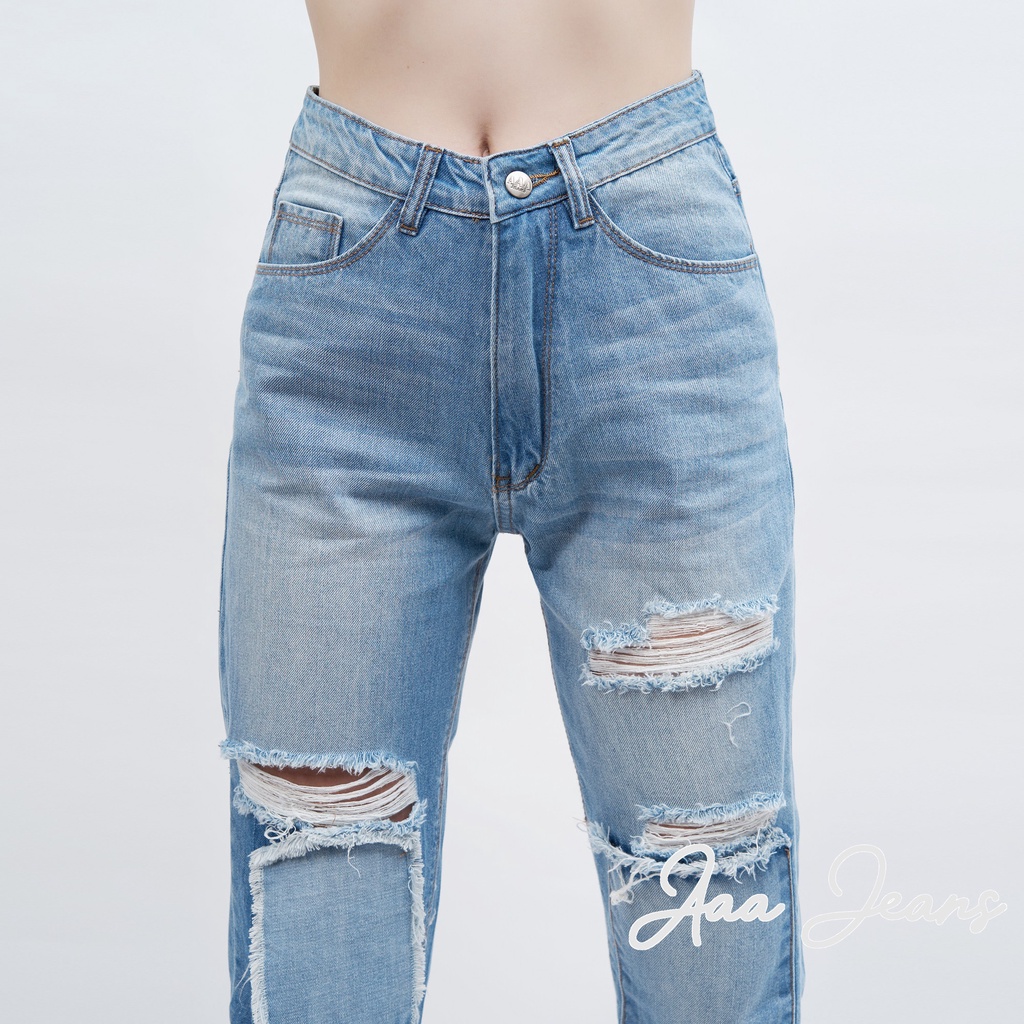 Quần Jean Nữ Boyfriend Lưng Cao Aaa Jeans