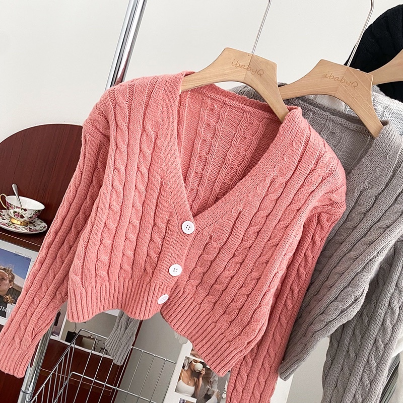 ÁO LEN CDG THỪNG 3 KHUY CHO NỮ