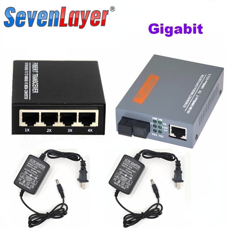 Dây Cáp Chuyển Đổi Mạng Ethernet 4 RJ45 1 SC 10 / 100 / 1000M