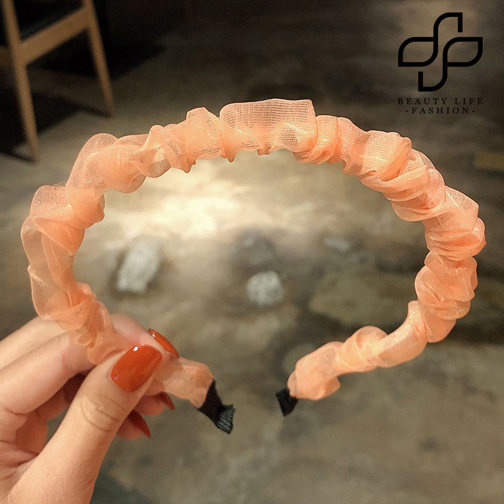 (Hàng Mới Về) Băng Đô Cài Tóc Mỏng Bằng Vải Chiffon Cho Nữ