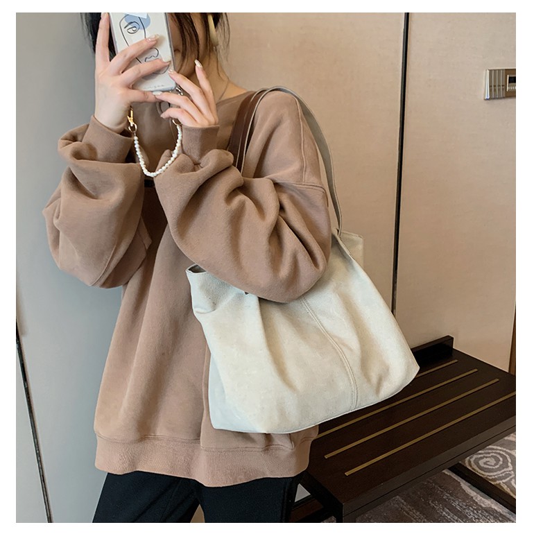 Túi đeo vai túi xách nữ CHEN basic, túi vải canvas đeo vai a4 đi chơi du lịch dây xách da pu TX50