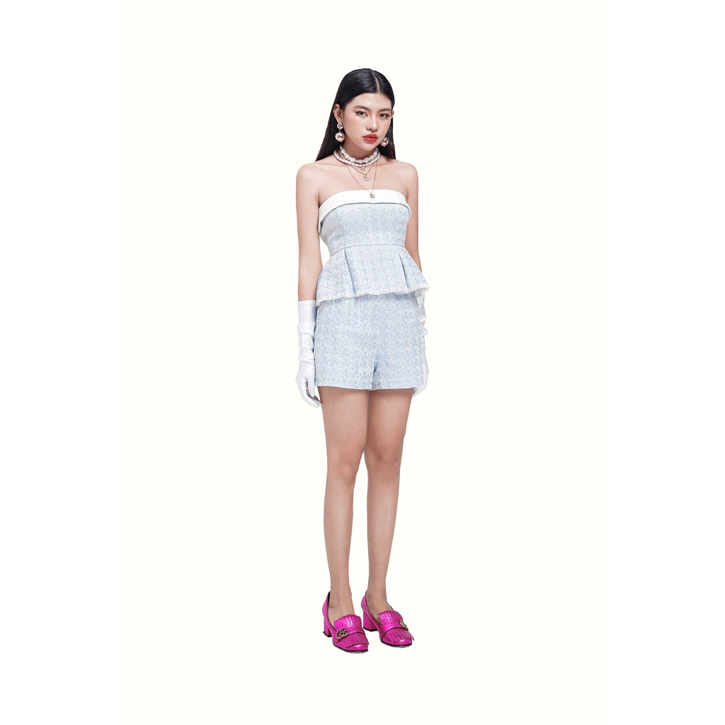 Áo cúp ngực HEYBEE dáng Peplum, chất liệu vải tweed cao cấp (2 màu)VOGUE TWEED TOP HA621