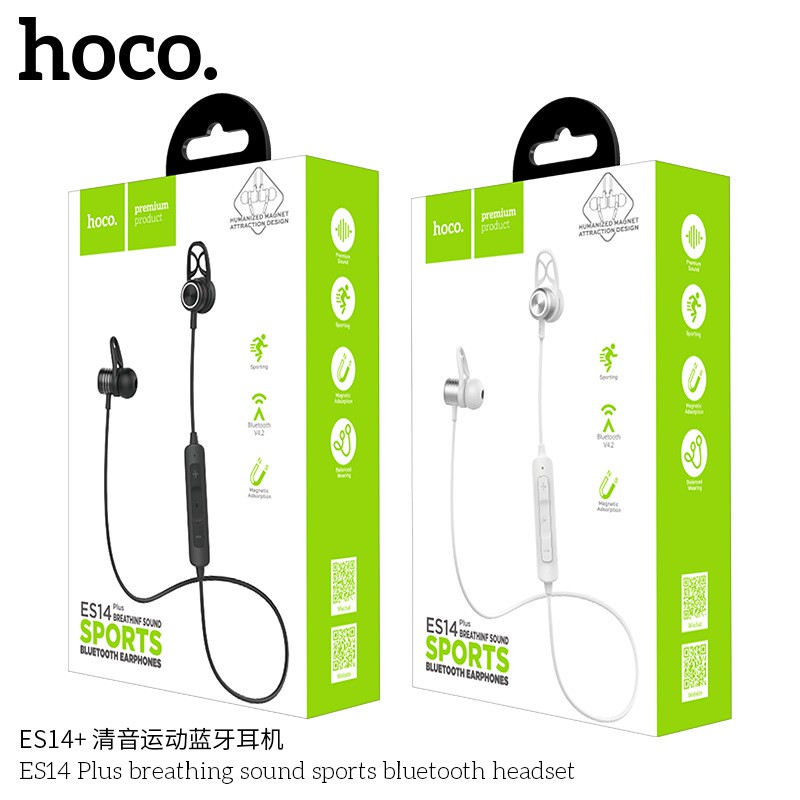 Tai nghe bluetooth thể thao Hoco ES14 Plus Breathing sound V4.2 - Hãng phân phối chính thức