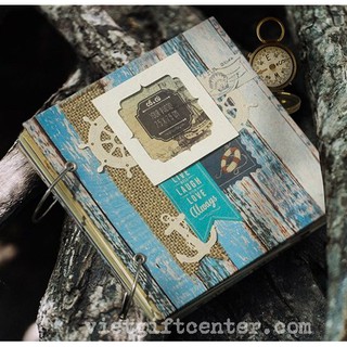Album ảnh thủ công Scrapbook Handmade Pastel Blue