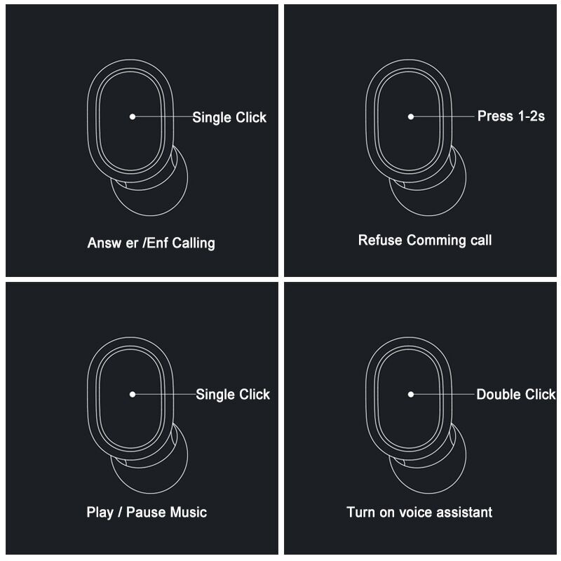 Tai nghe không dây Xiaomi Redmi Airdots TWS Bluetooth 5.0 có mic