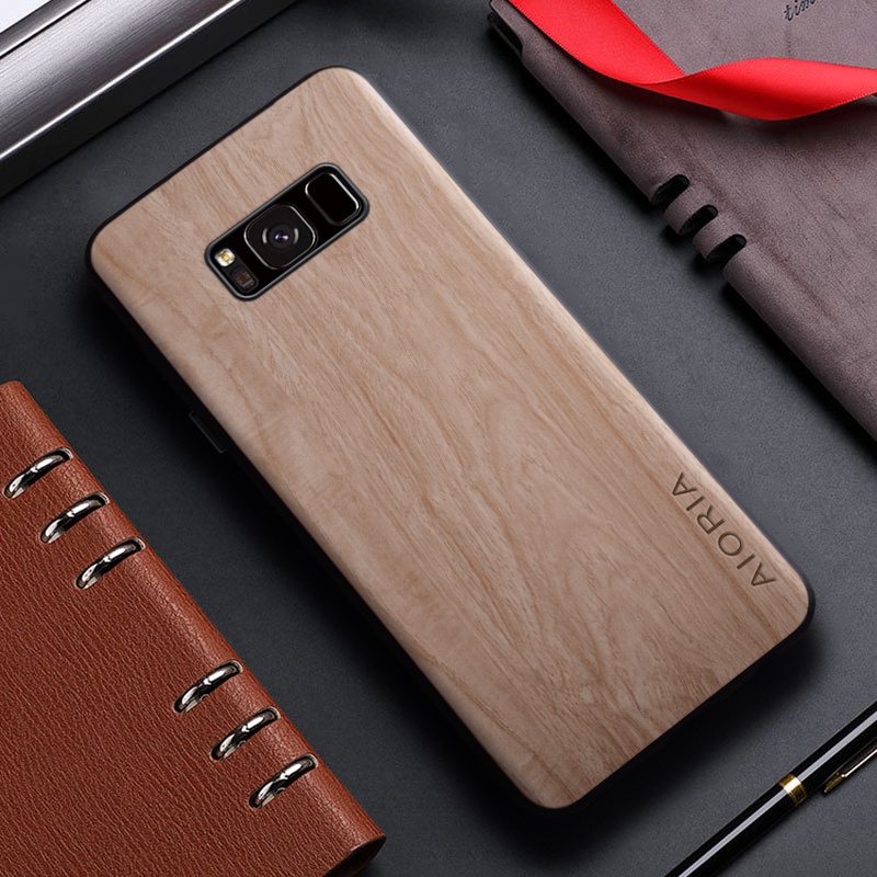 Ốp Bao Da Điện Thoại Họa Tiết Vân Gỗ Cho samsung galaxy s8 plus 5g samsung galaxy s8 plus
