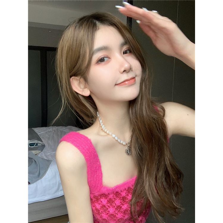 Cocory vn Áo Croptop Dệt Kim Trễ Vai Kẻ Sọc Caro Quyến Rũ Thời Trang Hè Cho Nữ