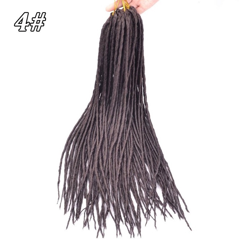Tóc bện giả Dreadlock Wigsin 20 inch dài thẳng làm dày tóc tiện dụng