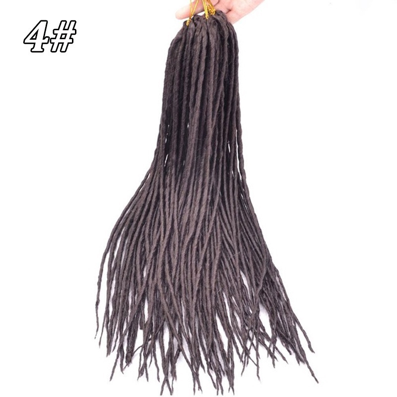 20 Inch Long Straight Dreadlock Braid Hair Extensions Synthetic Blonde Fake Dreads Crochet Hair Twist Braid Wig