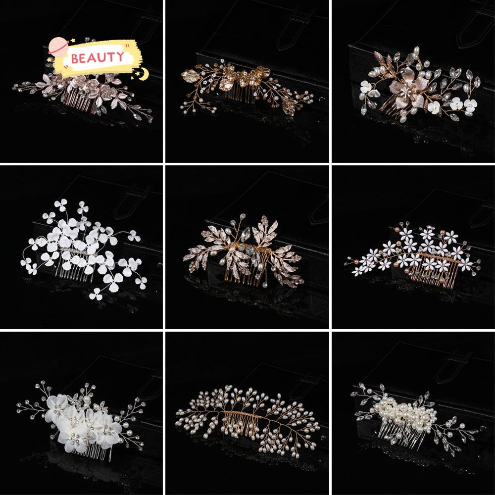 Lược Cài Tóc Handmade Xinh Xắn Dành Cho Cô Dâu|Trang Trí Tóc Peals