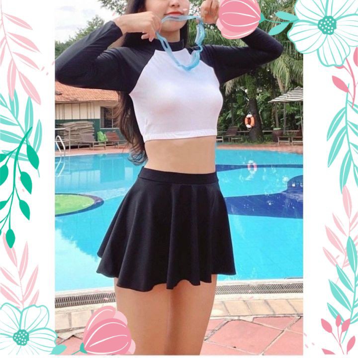 Bikini Đồ Tắm Biển Dài Tay Che Nắng Hàn Quốc | BigBuy360 - bigbuy360.vn