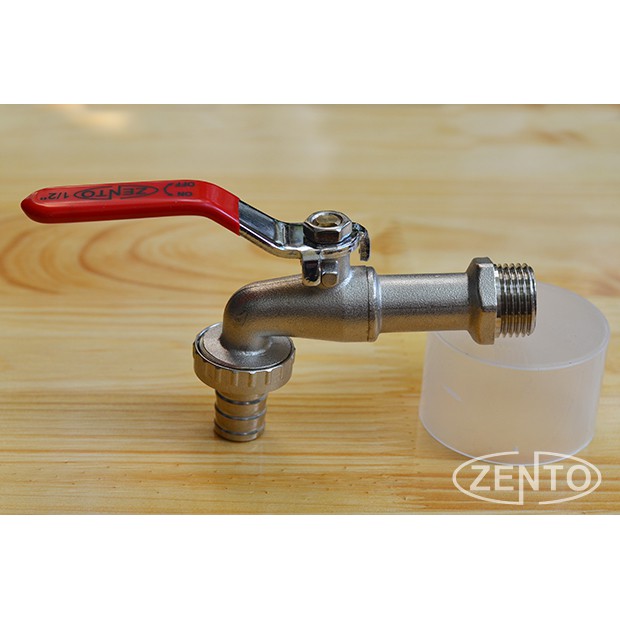 Vòi vườn đồng tay inox Zento ZT706 (vòi xả lạnh)
