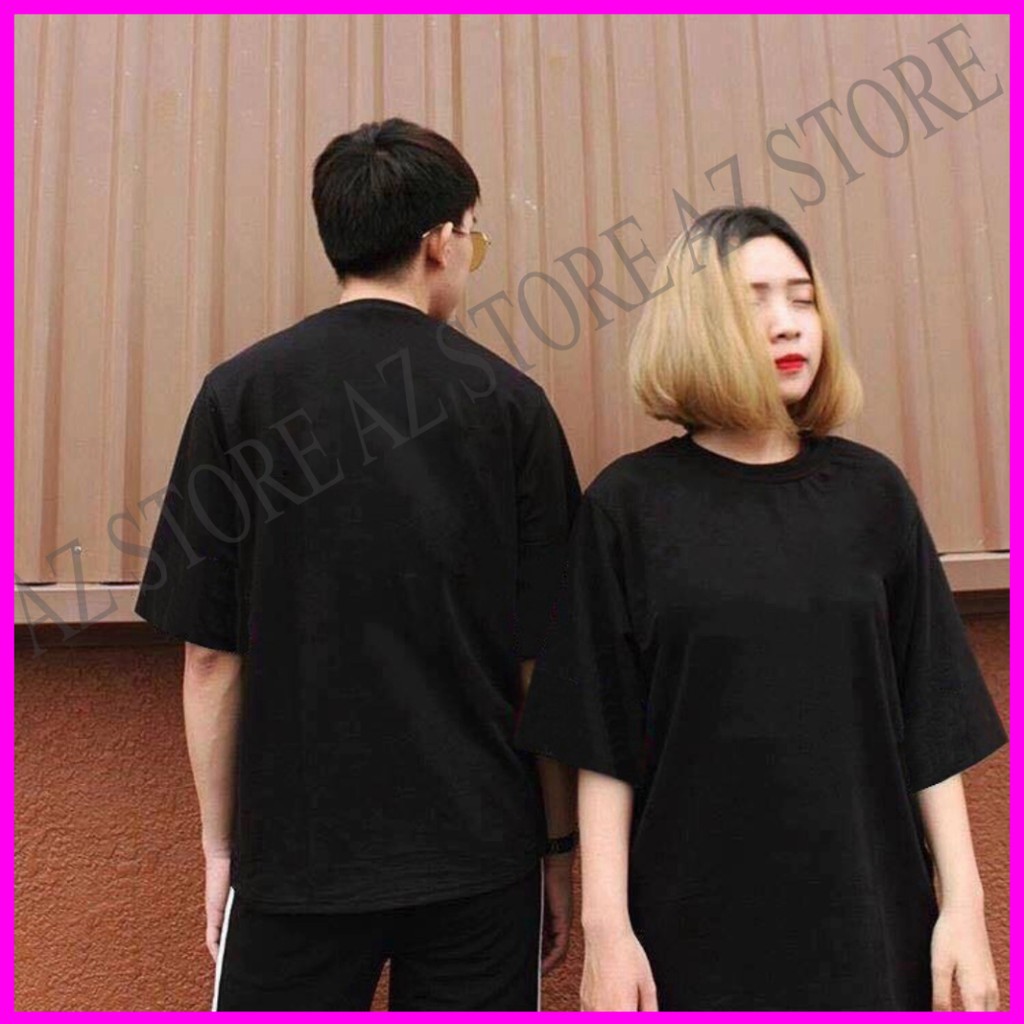 AN-TSHIRT (Mẫu Mới Ra Lò)  ÁO THUN TRƠN TAY LỠ FREE SIZE TRẮNG ĐEN (NAM NỮ)