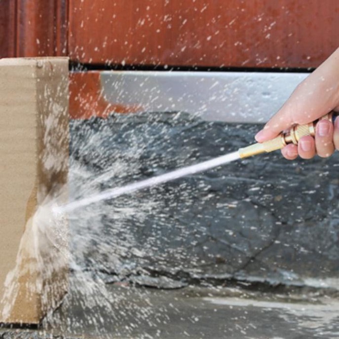 Đầu vòi xịt tăng áp, áp lực cao mini bằng đồng, nhỏ nhưng có võ, đa năng: vệ sinh, rửa xe, tưới cây