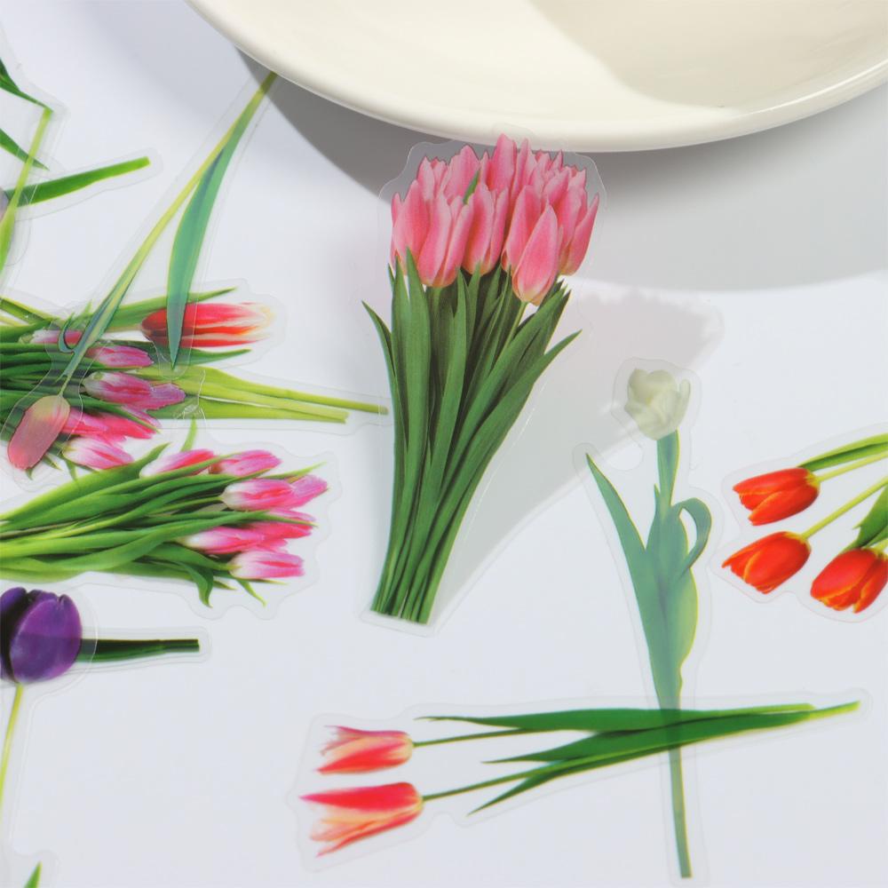 CHOOKEY Miếng Dán Trang Trí Sổ Tay Hình Hoa Xinh Xắn