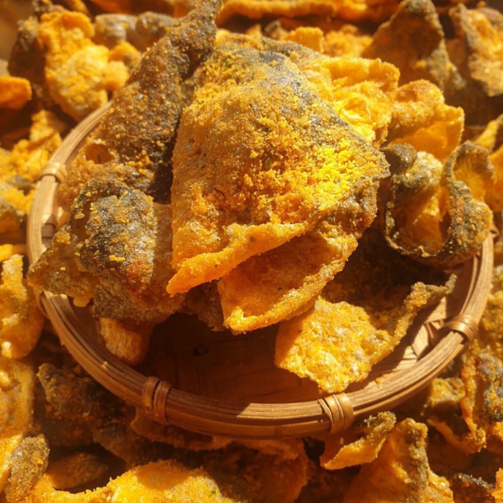 Da Cá Hồi Trứng Muối  da cá sấy giòn, ăn vặt quán 91 | BigBuy360 - bigbuy360.vn