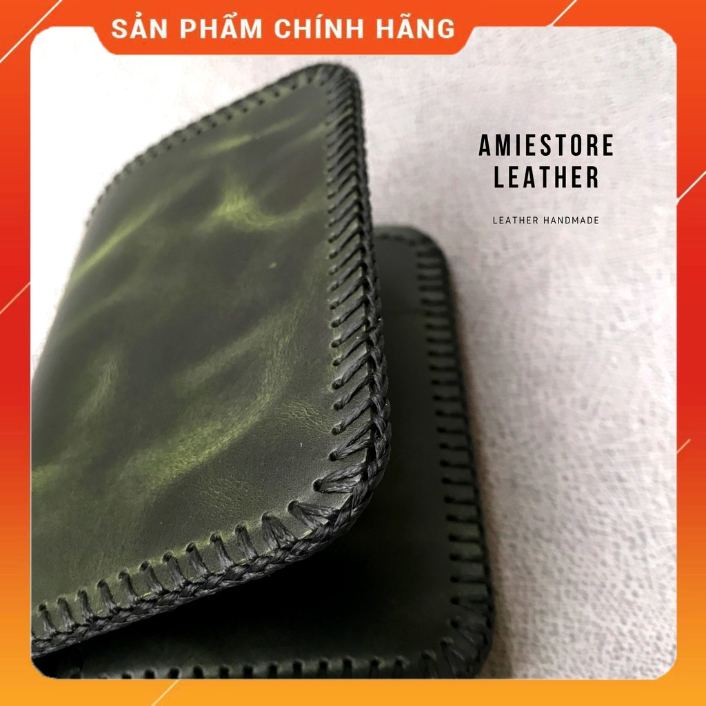 [ Rẻ Nhất ] Ví Da Handmade - Ví Da Bò Thật - May Tay Thủ Công