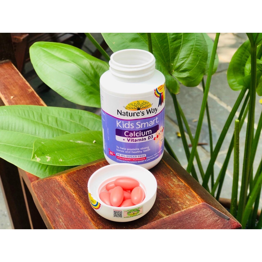 Nature’s Way Kids Smart Calcium + Vitamin D3 Burstlets💥CAO CẤP ÚC💥Bổ Sung Vitamin D3 Hỗ trợ phát triển chiều cao cho