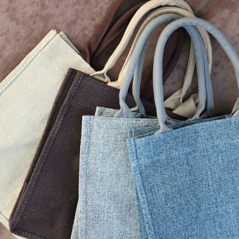 Túi Tote Vải Bố Kích Thước Lớn Có Tay Cầm Có Thể Tái Sử Dụng Dùng Đi Mua Sắm