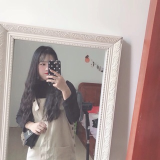 ORDER Váy yếm thô vintage dáng dài