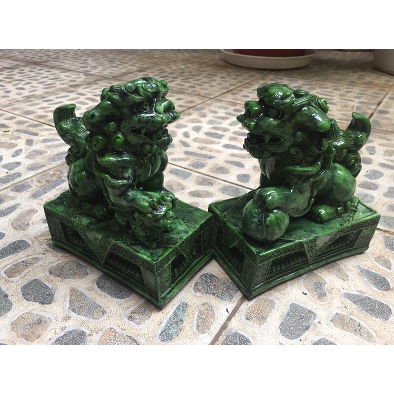 Tượng đôi kỳ lân đá xanh