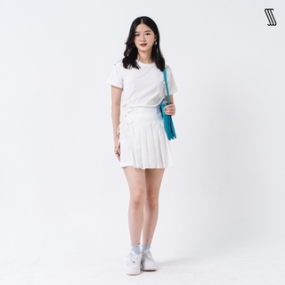 Chân váy nữ SSSTUTTER kaki mỏng dáng ngắn thiết kế xếp ly trẻ trung knife wrap skirt