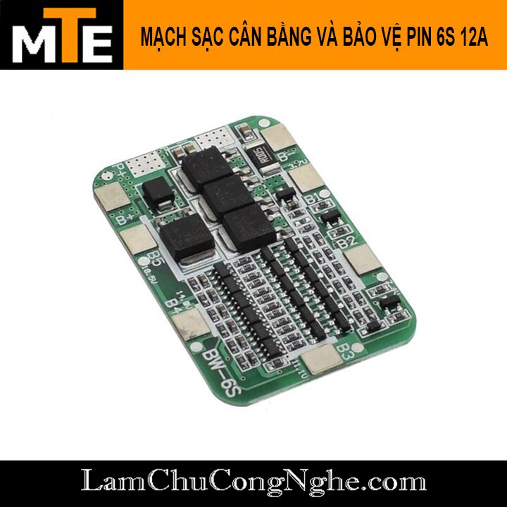 Mạch sạc cân bằng và bảo vệ pin 6S 12A 18650