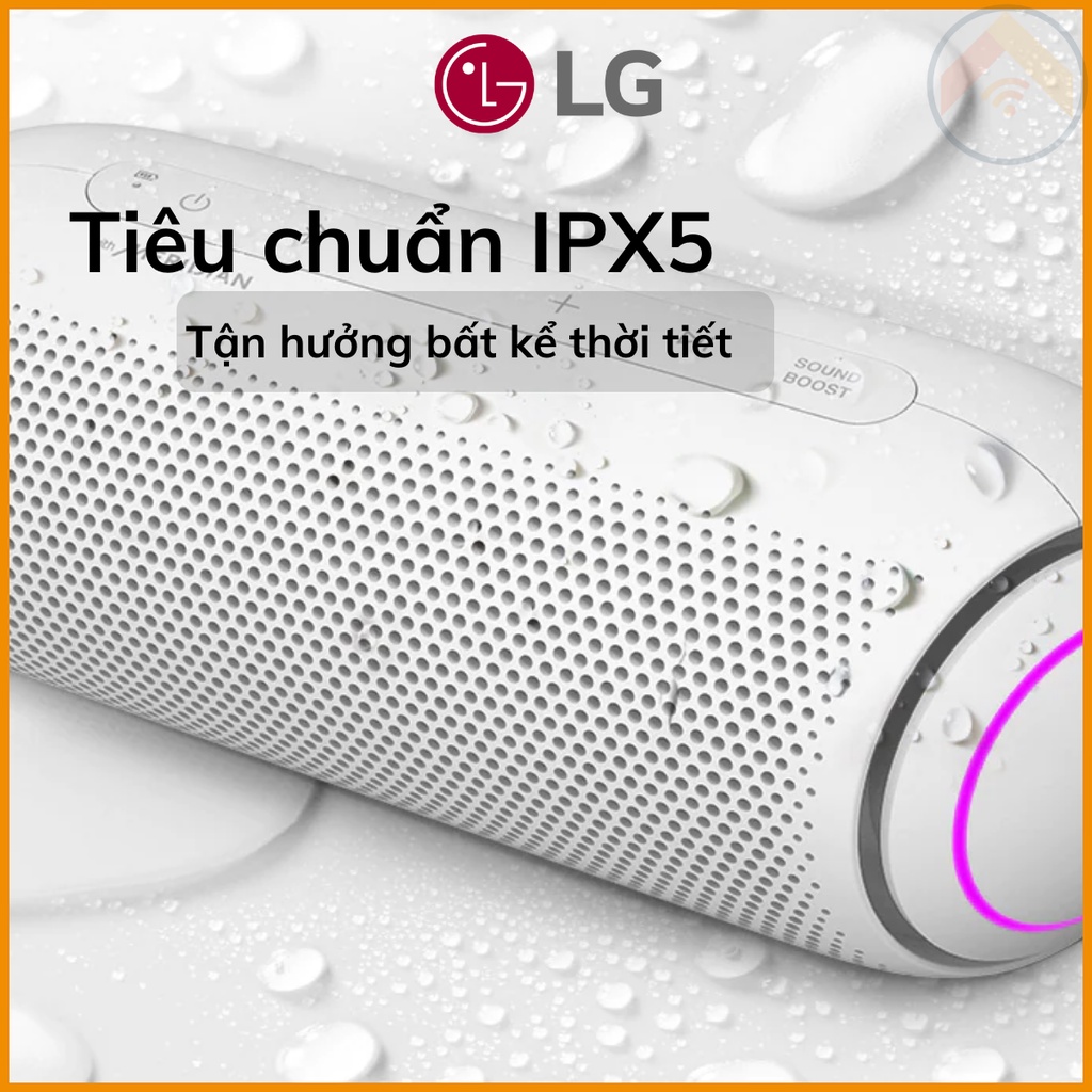 Loa nghe nhạc di động Bluetooth LG XBOOMGo PL5W đèn LED 20W  PL5.DVNMLLK Trắng