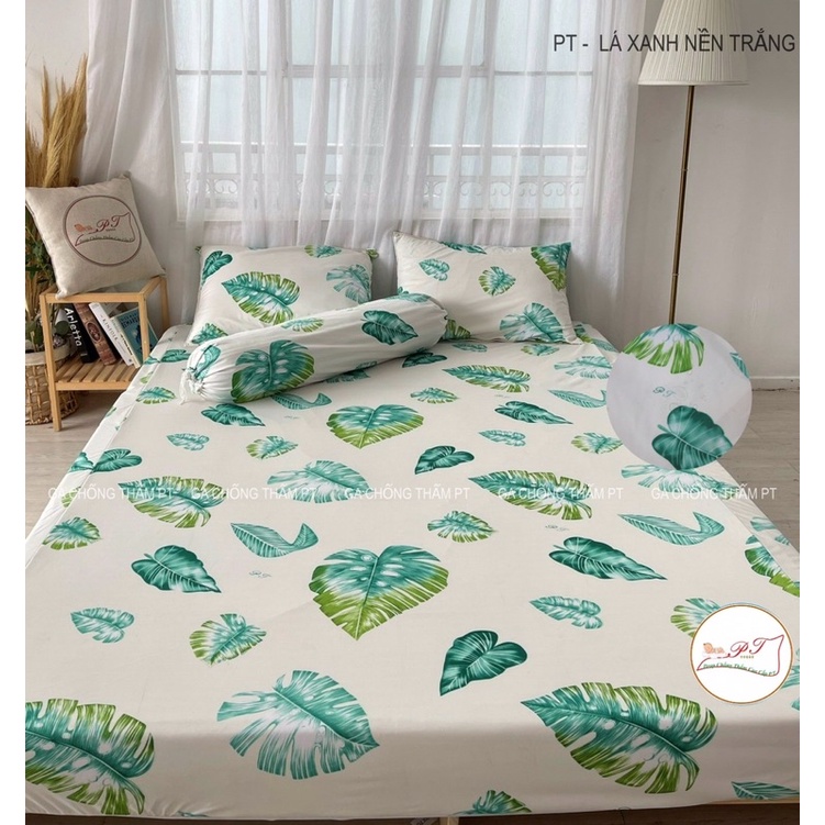 GA CHỐNG THẤM COTTON PT - Mẫu lá xann