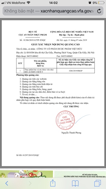 ✅Viên nhai Bio-acimin chew