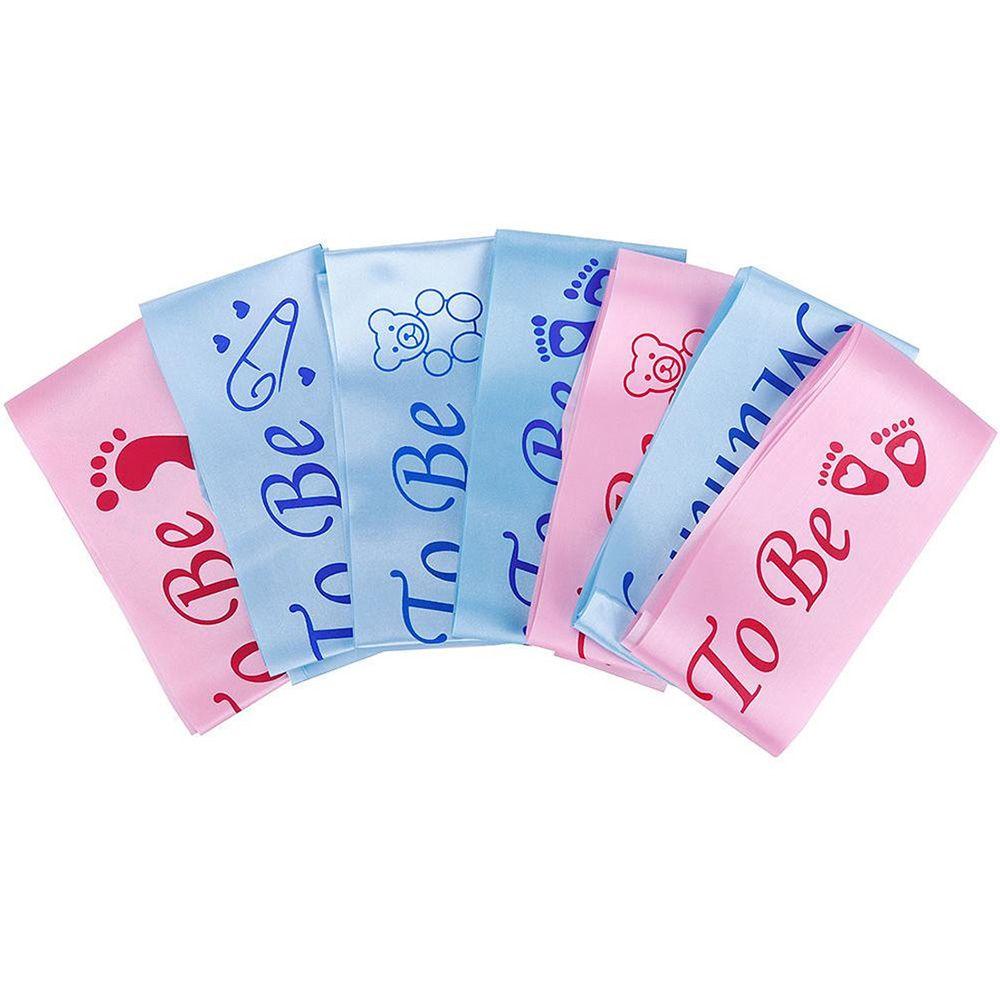 MUVAKO Bé Trai Cô Gái Thời Trang Hoa Hồng|Dây Đeo Chéo Màu Hồng Xanh Dương Chữ Grandma To Be Mommy To Be Baby Bath