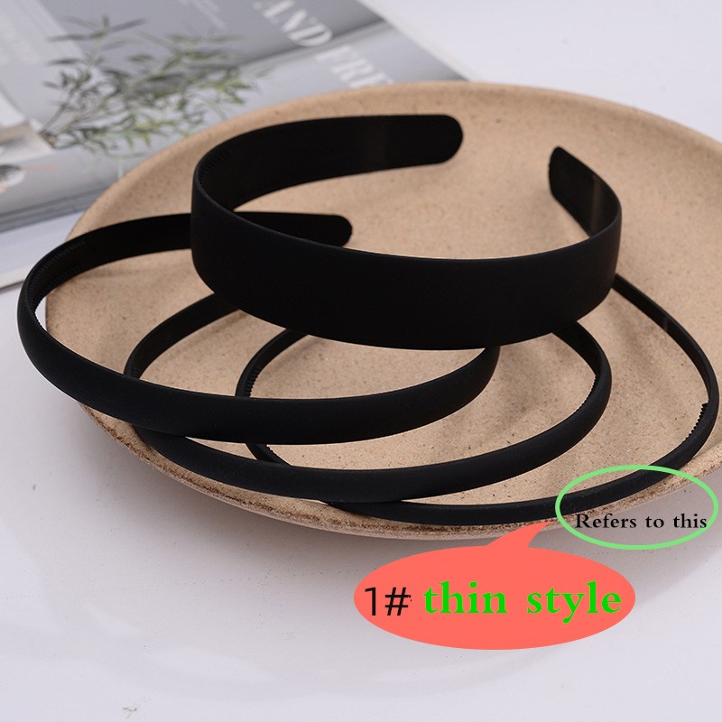 Đen Băng đô cài tóc rửa mặt Bằng Nhựa Nhám Phong Cách Hàn Quốc Cho Nam Nữ