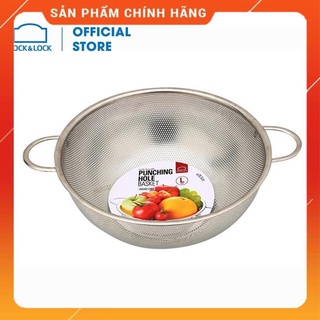 Rổ inox punching hole có tay cầm lock&lock mixb1202/mixb1252/mixb1282 #giadungnhaviet