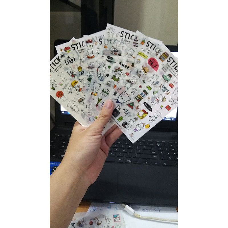 Set 6 tấm Transparent sticker