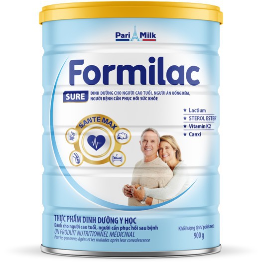 Sữa FORMILAC SURE dinh dưỡng cho người lớn tuổi - 900g