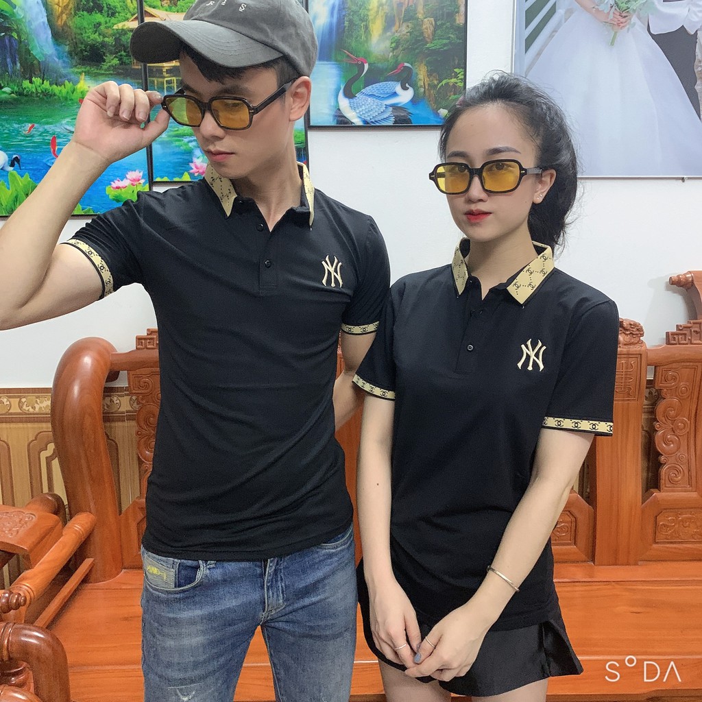 Áo Polo Nam Nữ Vải Cotton đẹp mịn mát, không nhăn không sù
