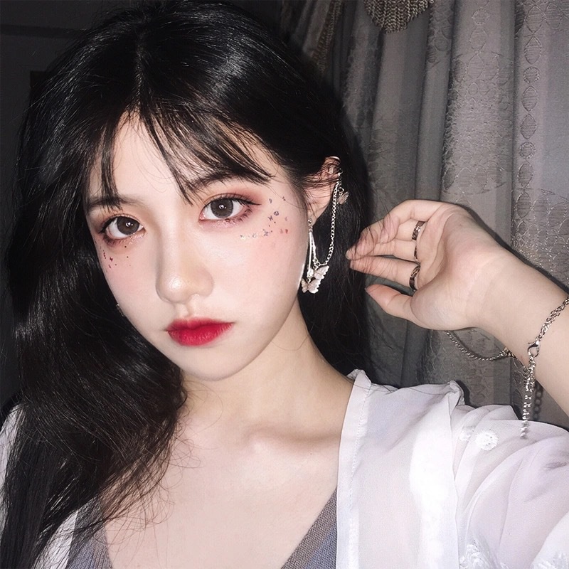 Khuyên Tai Dạng Kẹp Hình Bướm Bằng Thép Không Gỉ Thời Trang Cho Nữ