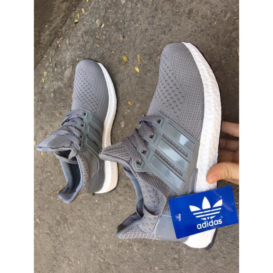 Giày Thể Thao Nam Nữ Adidas Utra Boost xám * 0