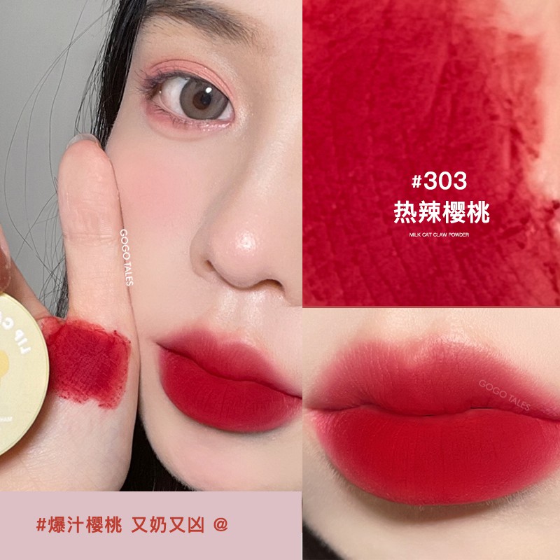 Son Dưỡng hũ Giấc Kích Màu Sau Xăm GOGO TALES hoa vàng(kèm cọ)