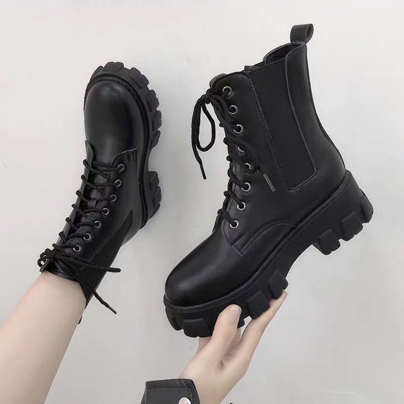 (ORDER) 4 MÃ BOOT ULLZANG đế răng cưa đế chiến binh bốt boost boots giày nữ oxford