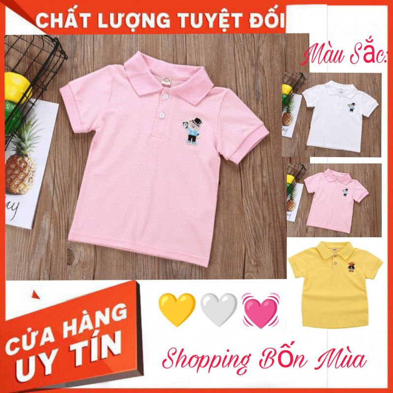 💥Áo POLO Cổ Bẻ💥Đẹp -Sịn 💥 Bé Trai,Bé Gái⚡𝐅𝐑𝐄𝐄𝐒𝐇𝐈𝐏⚡ Áo Học Sinh polo có cổ chất liệu cotton Qc thoáng mát co giãn 4 Chiều