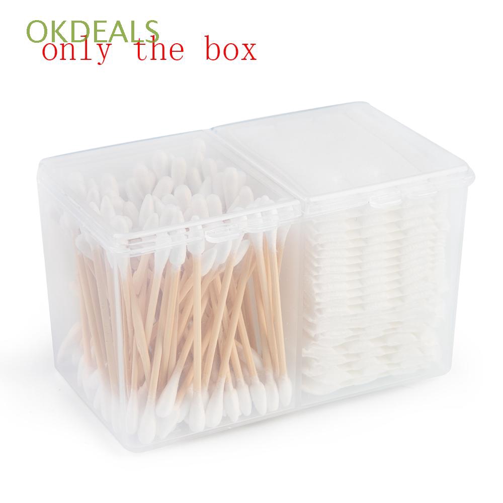 [Hàng mới về] Hộp nhựa trong suốt lưu trữ vật dụng tiện lợi hai ngăn