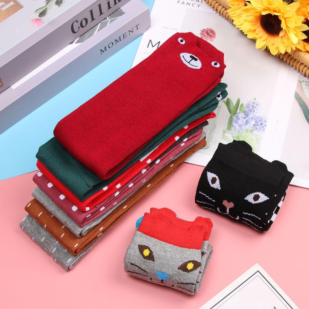 Vớ Cotton Giữ Ấm Đầu Gối Cho Bé Gái