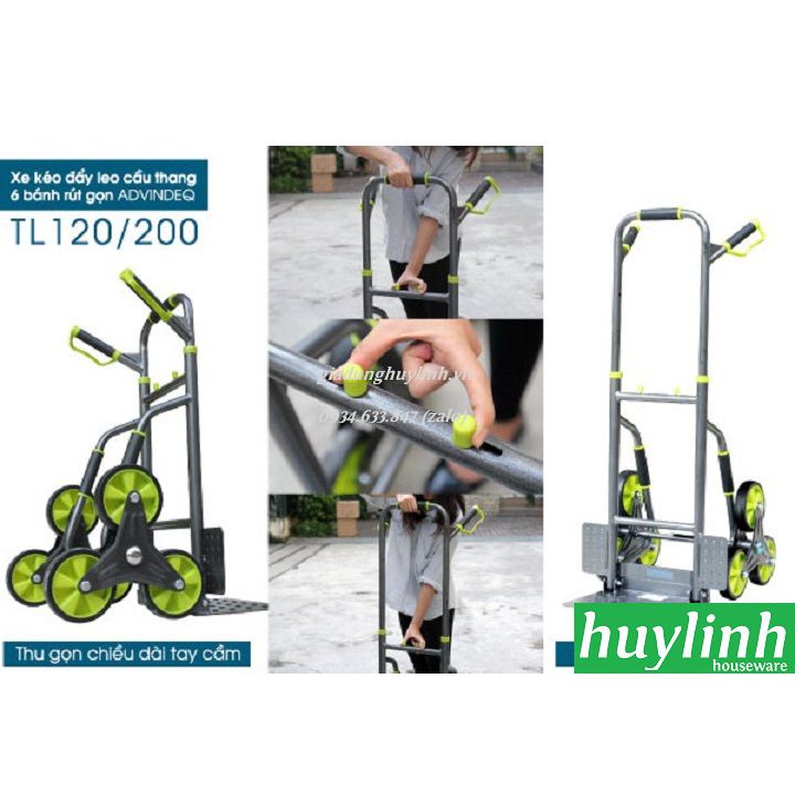 Xe kéo đẩy hàng leo cầu thang Advindeq TL-120/200 - Stanley SXWTD-FT521 - Tải trọng 120kg