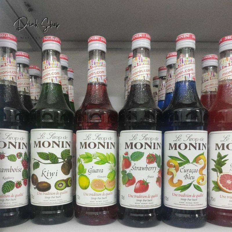 Siro (Syrup) Monin 700ml đủ vị đào, dâu, táo, bạc hà, vải, matcha, caramel, cam, phúc bồn tử,việt quất, bạc hà xanh, pas