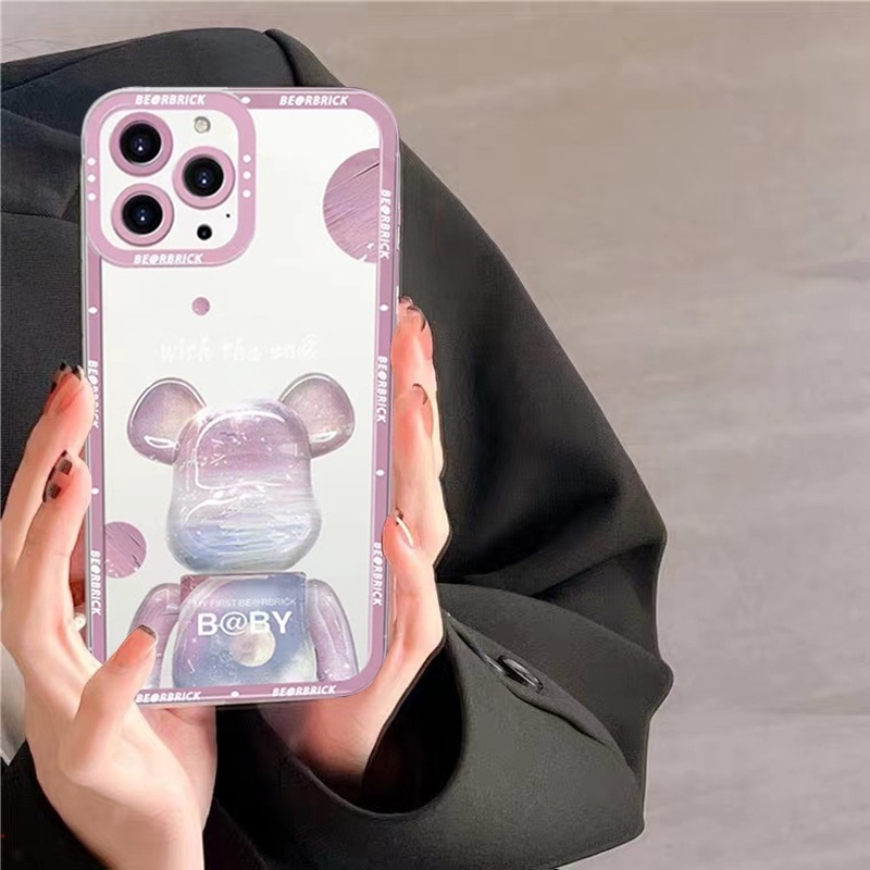 Ốp Điện Thoại Silicon Mềm Trong Suốt In Hình Gấu Hoạt Hình Thời Trang Cho Iphone 13 12 11 Pro MAX X XS MAX XR 6 7 8 Plus