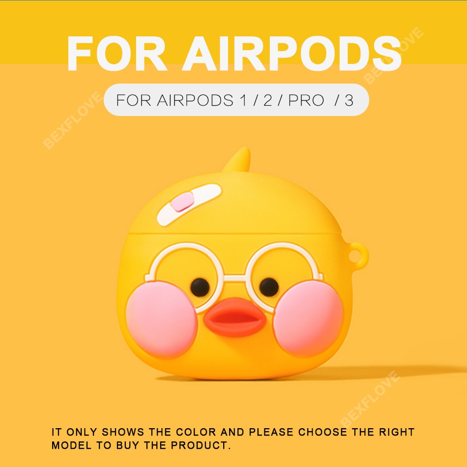 Vỏ bảo vệ hộp sạc tai nghe Airpods 2 3 Pro bằng silicon họa tiết hoạt hình 3D dễ thương